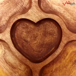 اردو خوری چوبی مدل قلب 5 خانه کد 19 - فروشگاه خلاق شاپ