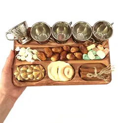 ظرف مزه خوری چوبی مدل مستطیل 9 خانه کد 16 - فروشگاه خلاق شاپ