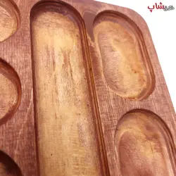 ظرف مزه خوری چوبی مدل مستطیل 9 خانه کد 16 - فروشگاه خلاق شاپ