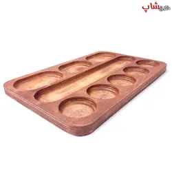 ظرف مزه خوری چوبی مدل مستطیل 9 خانه کد 16 - فروشگاه خلاق شاپ