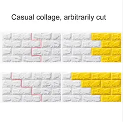 دیوارپوش فومی طرح آجری طوسی 68*70 - فروشگاه خلاق شاپ