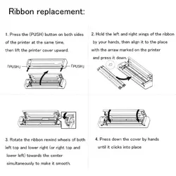 پک ریبون ۲ عددی پرینتر همراه HPRT MT800/MT800Q - کی ام کالا
