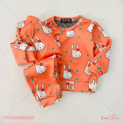 خرید لباس بچه ست راحتی لاینردار(توکرک) - کایند استور