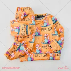 خرید لباس بچه ست راحتی لاینردار(توکرک) - کایند استور