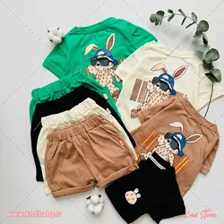 تیشرت شلوارک گنگ استایل خرگوشی BEST - کایند استور