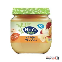 پوره مخلوط پرتقال، موز، سیب و هلو هرو بیبی Hero Baby - لیبرا مارکت