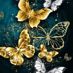 تابلو دکوراتیو پذیرایی طلایی سه تکه با بهترین کیفیت