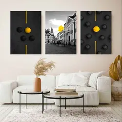 تابلو چتر و خیابان و بادکنک