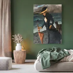 تابلو زن و چتر کلاسیک با بهترین کیفیت