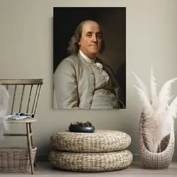 تابلو بیل کلاسیک (عکس روی 100 دلار ) با بهترین کیفیت