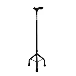 عصاسه پایه فلزی مشکی ماسه ای دسته چوبیt33 و فلزیCane t32pvc