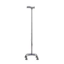 عصا چهارپایه t16 سیلور دسته چوبی cane