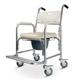 ویلچر حمام چهار چرخ سفید زیکلاس مد Zyklusmed Bath wheelchair- white color - فروشگاه اینترنتی myzts