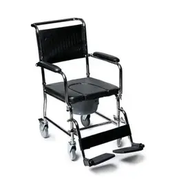 ویلچر حمام مشکی زیکلاس مد (ویلچرچهارچرخ لگن دار) Zyklusmed Bath wheelchair- black color - فروشگاه اینترنتی myzts