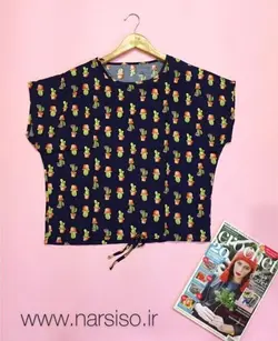 بلوز نخی زنانه  گره ای برند وارداتی