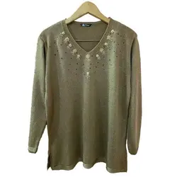 بلوز بافت زنانه خاص منجوق کاری شده