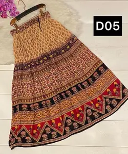 دامن لنگی هندی نازک و لطیف قد 90سانت کدD05