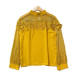 شومیز زنانه کرپ مجلسی آستین گیپور