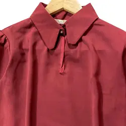 شومیز زنانه کرپ مجلسی رنگ زرشکی