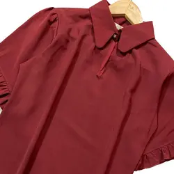 شومیز زنانه کرپ مجلسی رنگ زرشکی