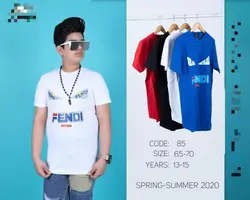 تیشرت پسرانه طرح فندی کد 84/85