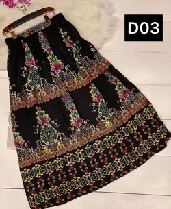 دامن لنگی هندی نازک و لطیف قد 90سانت کدD03