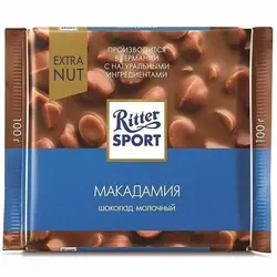شکلات فندق اکسترا ماکادمیا ریتر اسپرت Ritter Sport 100g