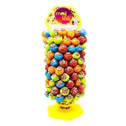 استند 120عددی آبنبات چوبی آدامس دار موجی لولی – Moji Lolli