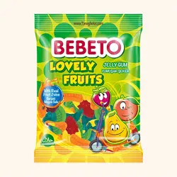 پاستیل ببتو مدل Lovely Fruits 80 گرمی لاولی فروت