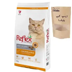 غذای خشک گربه رفلکس طعم مرغ و برنج فله وزن 1 کیلوگرم | پتیشا