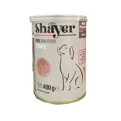 خرید آنلاین کنسرو غذای سگ شایر طعم سیرابی وزن 400 گرم با قیمت مناسب