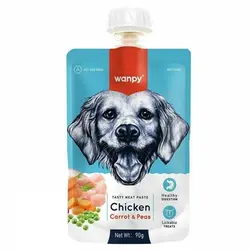 خرید آنلاین پودینگ سگ ونپی Wanpy با طعم بره، هویج و نخود فرنگی وزن ۹۰ گرم با قیمت مناسب