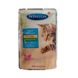 پوچ گربه وینستون Winston طعم مرغ در سس سبزیجات وزن 100 گرم - پت شاپ پتیشا-غذای خشک گربه-عذای خشک سگ-تشویقی سگ-کنسرو گربه-پوچ گربه-کنسر سگ- پوچ سگ