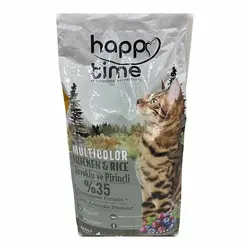 غذای گربه بالغ مولتی کالر برند هپی تایم HappyTime (بصورت فله) وزن یک کیلوگرم - پت شاپ پتیشا-غذای خشک گربه-عذای خشک سگ-تشویقی سگ-کنسرو گربه-پوچ گربه-کنسر سگ- پوچ سگ