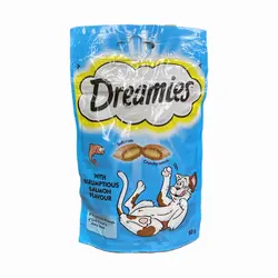 تشویقی مغزدار گربه دریمیز طعم سالامون وزن ۶۰ گرم | پتیشا