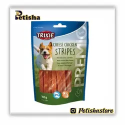 تشویقی سگ تریکسی مدل fish chicken stripes وزن 75گرم