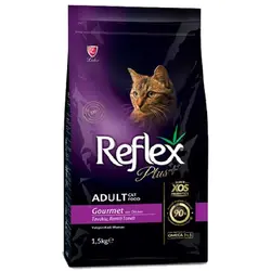 غذای خشک رفلکس پلاس گربه بالغ گورمت طعم مرغ وزن 1.5 کیلوگرم | پتیشا