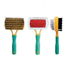 برس پلاستیکی دو طرفه سگ و گربه برند HTBrush | پتیشا