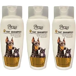 شامپو سگ و گربه پرسا مدل جو دو سر حجم 250 میلی لیتر پک سه عددی