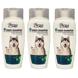 شامپو سگ و گربه پرسا رایحه سیب حجم ۲۵۰ میلی لیتر پک سه عددی
