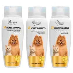 شامپو سگ و گربه پرسا با رایحه عسل 250 میلی لیتری پک سه عددی