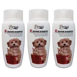 شامپو حیوانات پرسا مدل کنجد حجم 250 میلی لیتر پک سه عددی