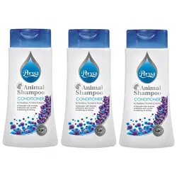 شامپو حالت دهنده سگ و گربه پرسا 250 میلی لیتر پک سه عددی
