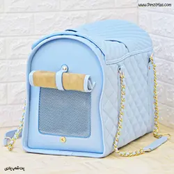 کیف حمل سگ و گربه مد کاو مدل تیفانی رنگ آبی با چرم مصنوعی ۴۵*۳۰*۳۷ cm کد ۷۶۲