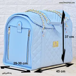کیف حمل سگ و گربه مد کاو مدل تیفانی رنگ آبی با چرم مصنوعی ۴۵*۳۰*۳۷ cm کد ۷۶۲
