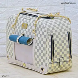 ککیف حمل سگ و گربه مدکاو مدل ونیز طرح مختلف چرم مصنوعی ۴۲*۳۰*۲۰ cm کد ۸۱۱