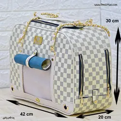 ککیف حمل سگ و گربه مدکاو مدل ونیز طرح مختلف چرم مصنوعی ۴۲*۳۰*۲۰ cm کد ۸۱۱