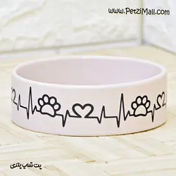 ظرف آب و غذای سرامیکی گربه حنا پت قطر ۱۶ سانتی متر کد ۸۴۹