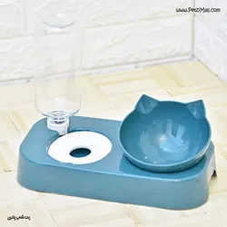 قیمت و خرید | انواع ظرف آب و غذا بطری خور دوقلو | ظرف دوقلوی مخزن دار سگ و گربه