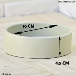 ظرف سگ سرامیکی رنگ سبز قطر ۱۶ سانتی متر کد ۵۶۲